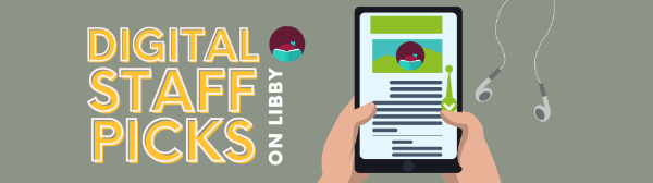 Digital Staff picks - image of an eReader on a grey/beige background