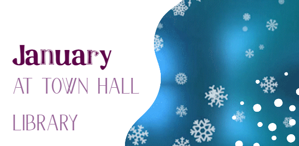 Paper Snowflakes on Blue Background with white waves and dots graphics