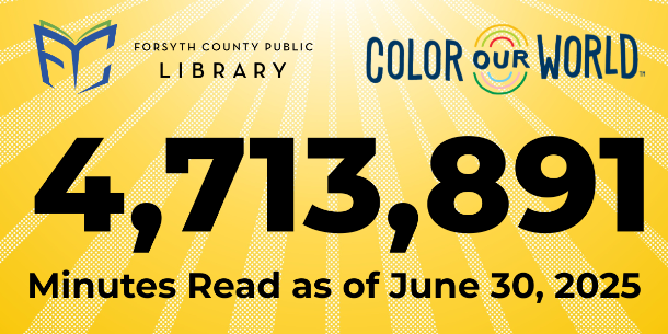 4,713,891 minutes read as of June 30, 2025 in the FCPL Color Our World Summer Reading Challenge. 
