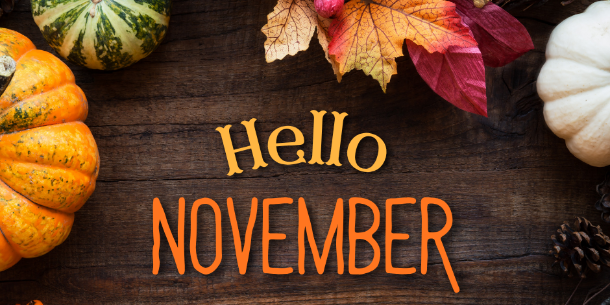 Laptop and Stack of Books Against Gray Bricks with Green Shape Containing Events This Week Text