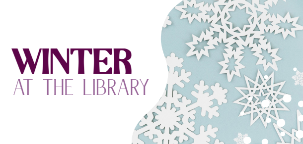 Paper Snowflakes on Blue Background with white waves and dots graphics