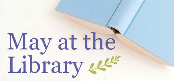 Hello Spring on Blue Open Book Background
