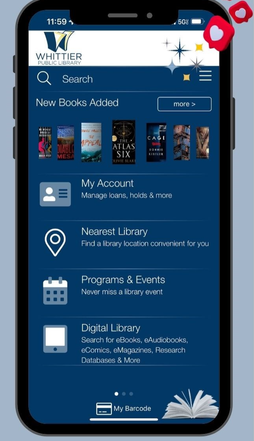 Whittier Public Library Mobile app Whittier Public Library Mobile app