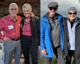 Photos side by side of Authors Ken Waldron and Allan Koritzinsky with their wives.