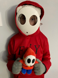 Shy Guy mask made in the 3D printer!