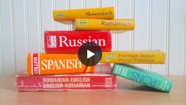 Stack of Books in Different Languages